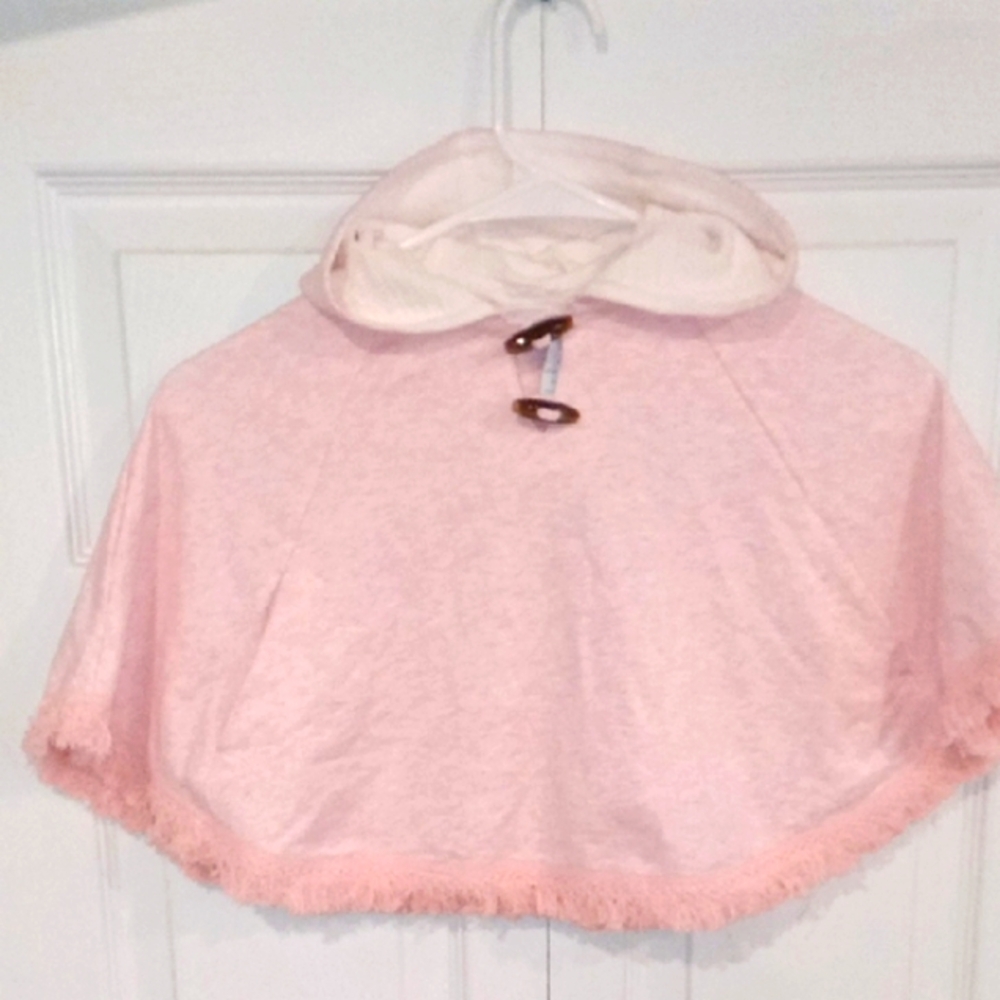 Maggie & Zoe Light Pink Hooded Poncho